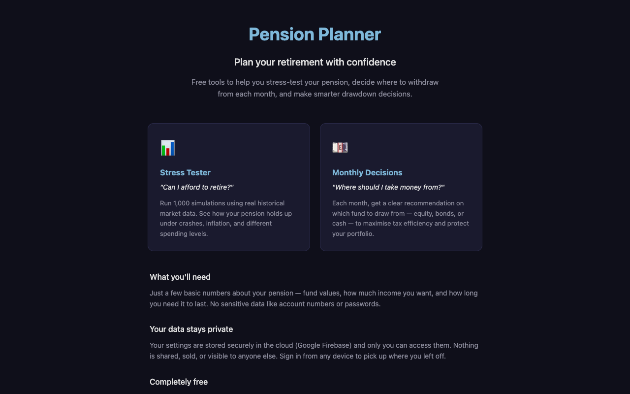 Pension Planner Desktop